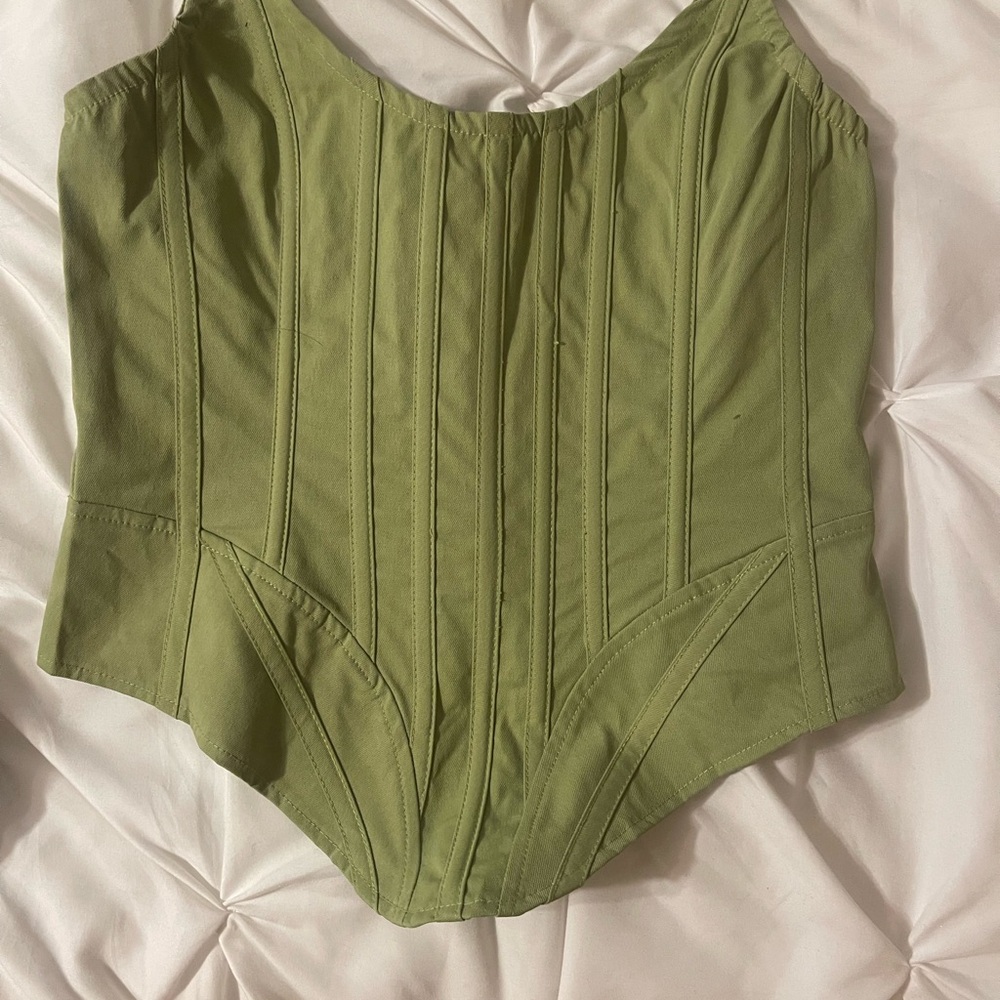 Green Corset Top